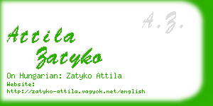 attila zatyko business card